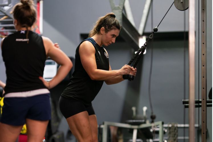 Womens Rugby Team Strength Training